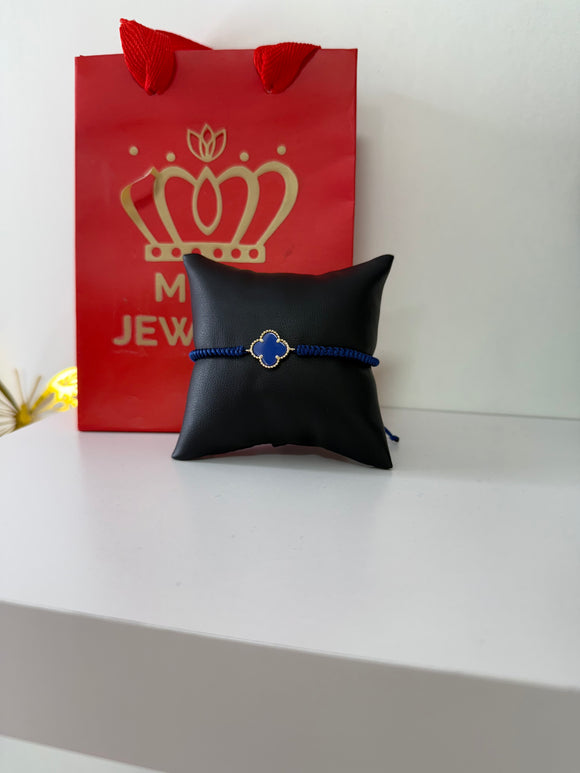 Pulso Clover azul Tejido