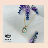 Cadena Fina Con Dije Aqua.