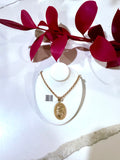 Necklace Oval Jesus Charm